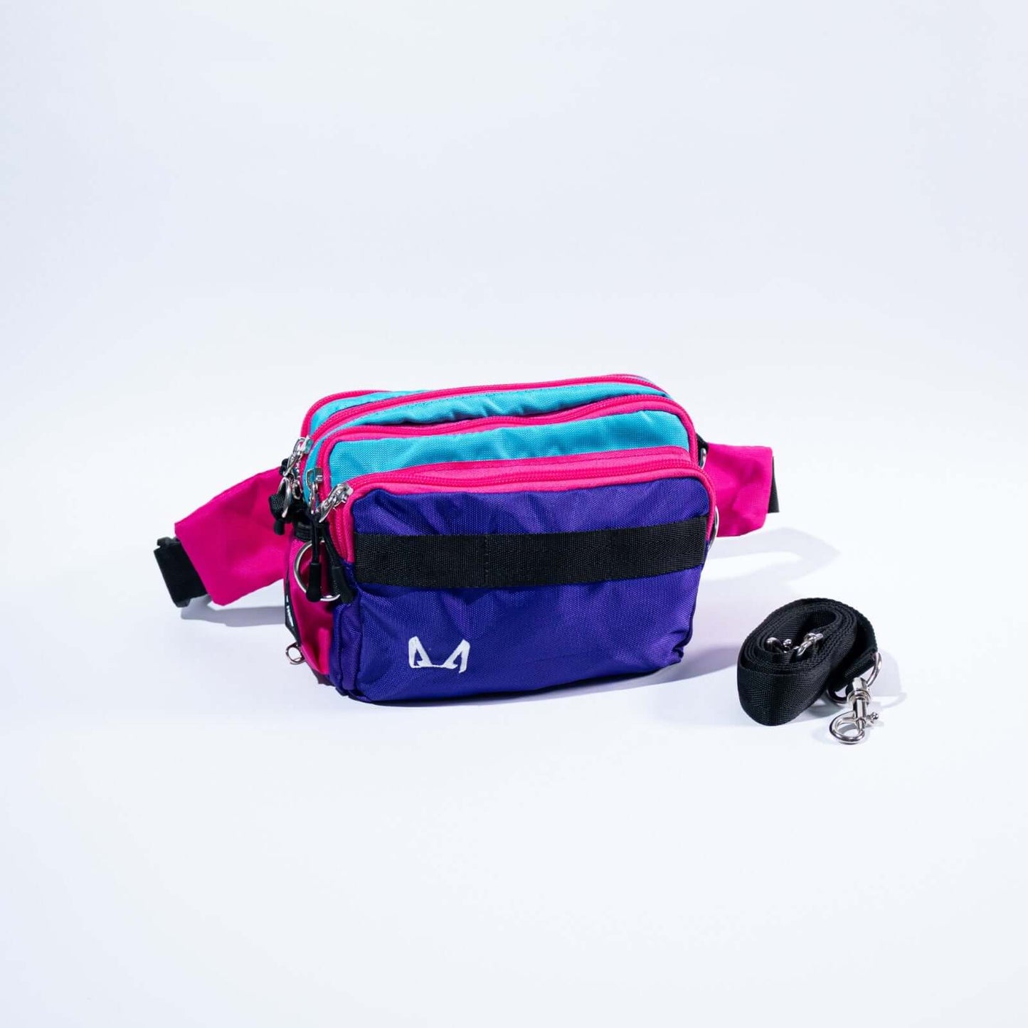 Fanny pack purple and pink with included crossbody strap