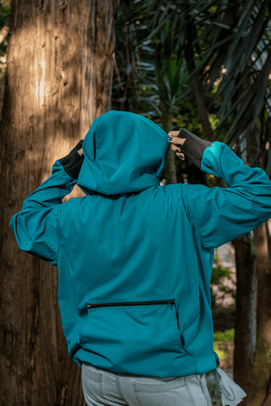 Dog training windbreaker aquamarine