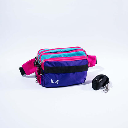 Fanny pack purple and pink with included crossbody strap