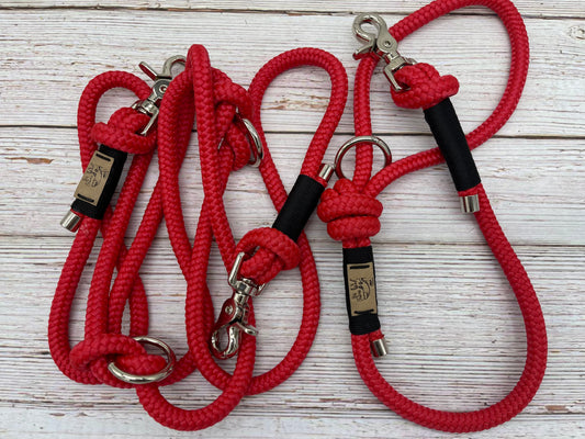 Convertible handsfree leash red