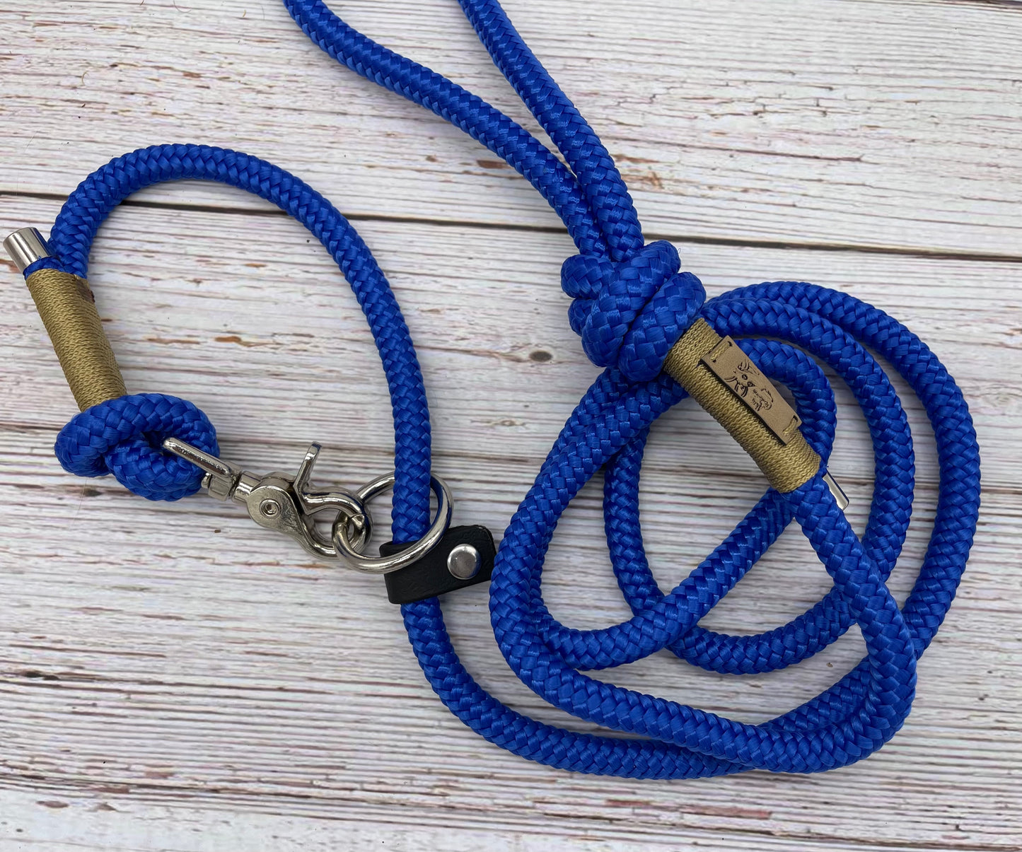 Slip lead/ regular leash royal blue