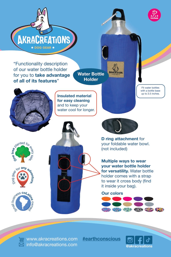 Water bottle holder aquamarine