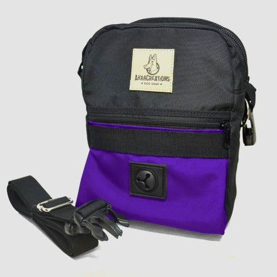 Cross body treat bag purple